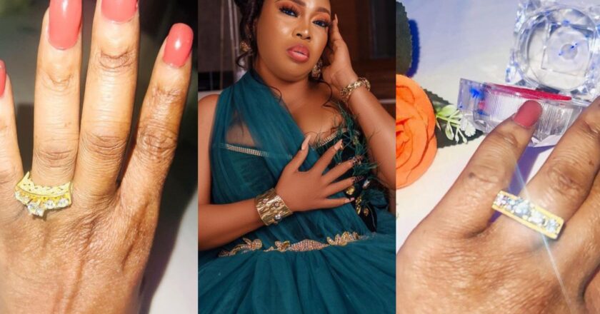 Actress Bimpe Akintunde Overwhelmed with Joy as She Gets Engaged to Longtime Admirer