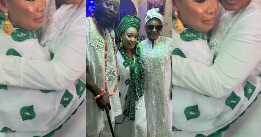 Video Shows Bimpe Akintunde’s Overwhelming Emotion as Toyosi Adesanya Plays a Motherly Role at Her Nikai Wedding