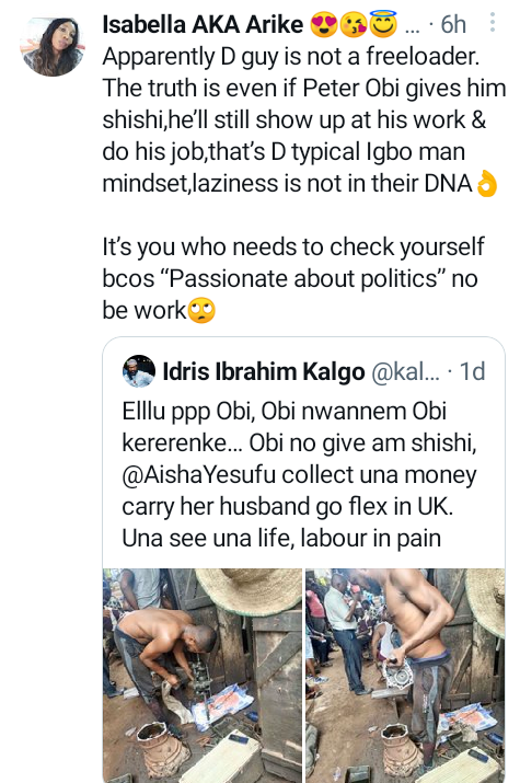 There is dignity in labour - Nigerians slam Twitter user for mocking and job-shaming popular Labour Party supporter, Eluu P