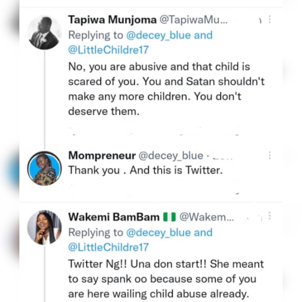 Twitter users react after a mother said she and her husband started beating their son before he turned 1 to establish authority early