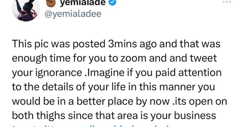 Yemi Alade’s Response to Fashion Police Criticizing Her Outfit