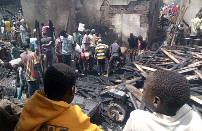 Fire razes another market in Borno