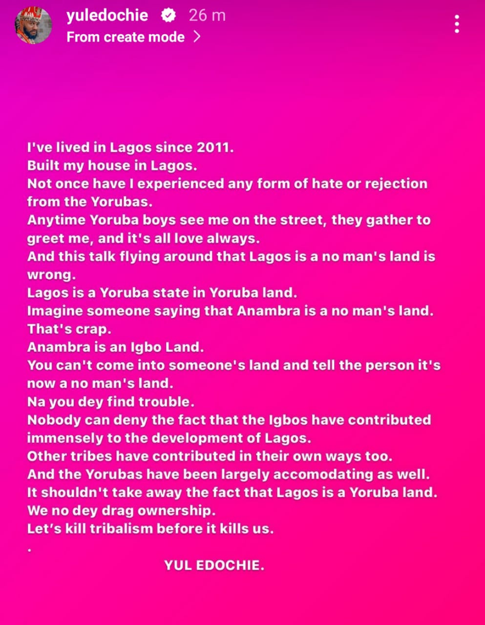 The talk flying around that Lagos is a no man