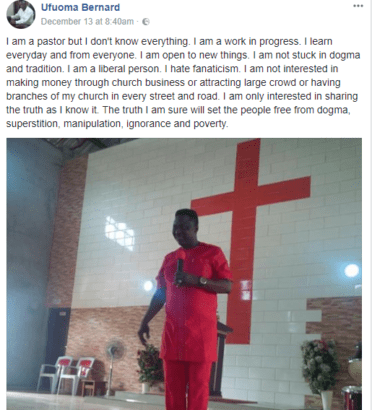 Fear Of Daddy Freeze As A Nigerian Pastor Publicly Expresses Regret For Collecting Tithe
