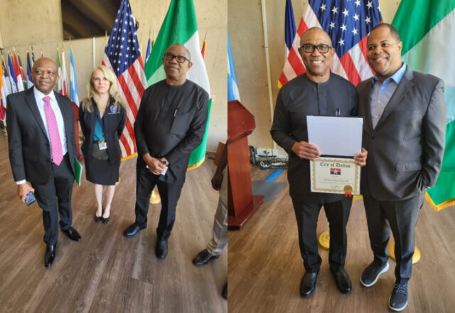 Peter Obi conferred with honorary citizenship in US