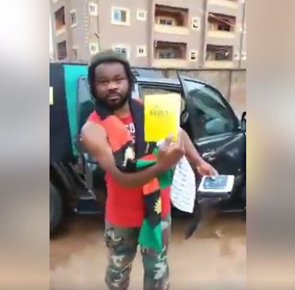 Nigerian Man Videos Self-Tearing and Burning Bibles [Photos/Videos]