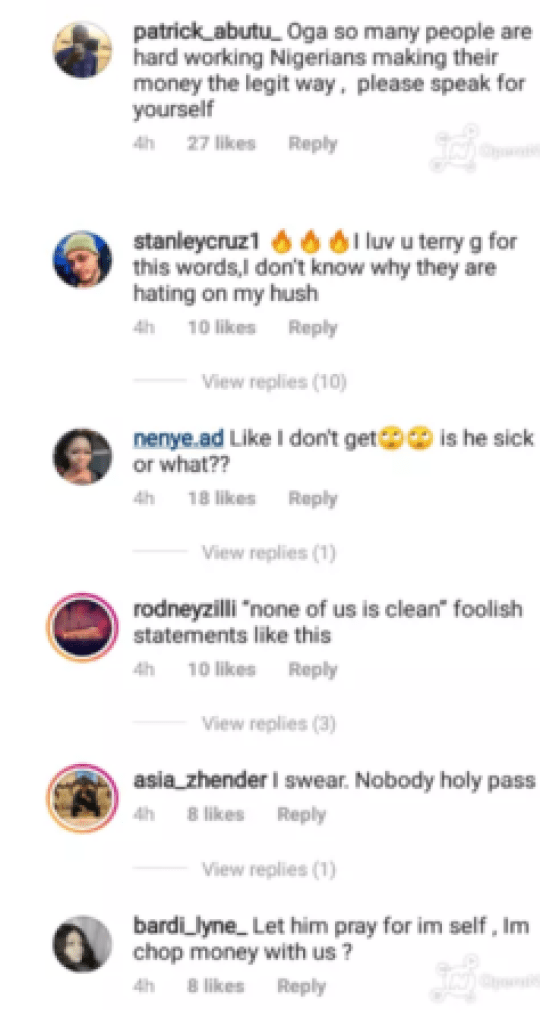Angry Fans Slams Terry G, As He Begs Nigerians To Pray For Hushpuppi