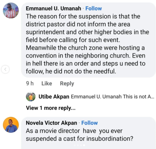 Pastor suspended for allowing a political party hold thanksgiving service in his branch