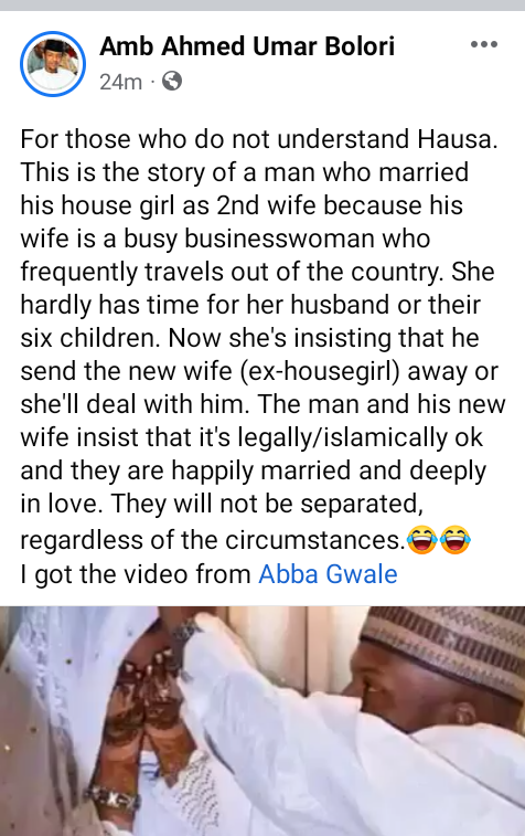 Nigerian woman allegedly threatens to deal with her husband after he married their housemaid (audio)