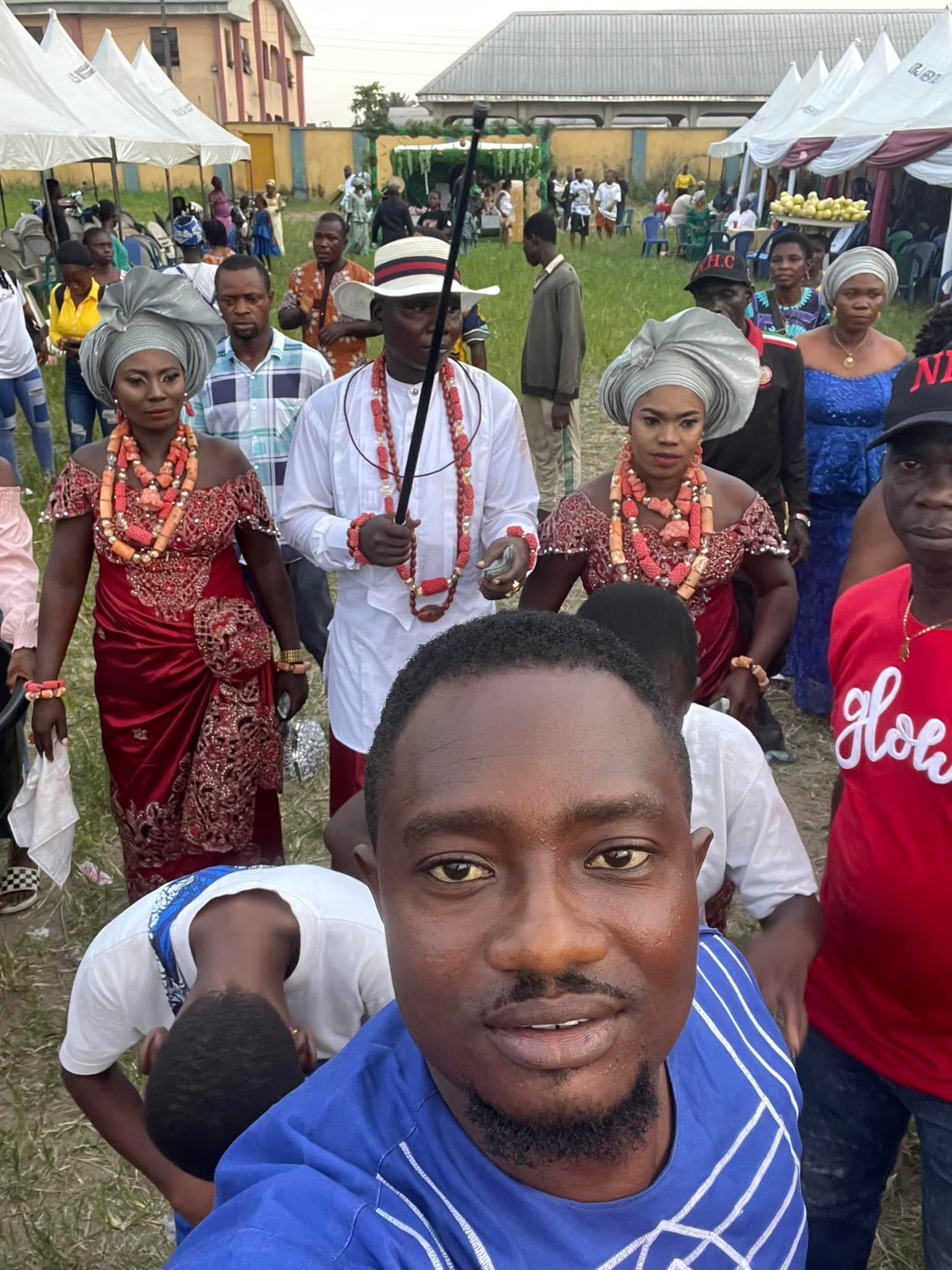 Photos/video from wedding ceremony of Delta man and his two pregnant brides 