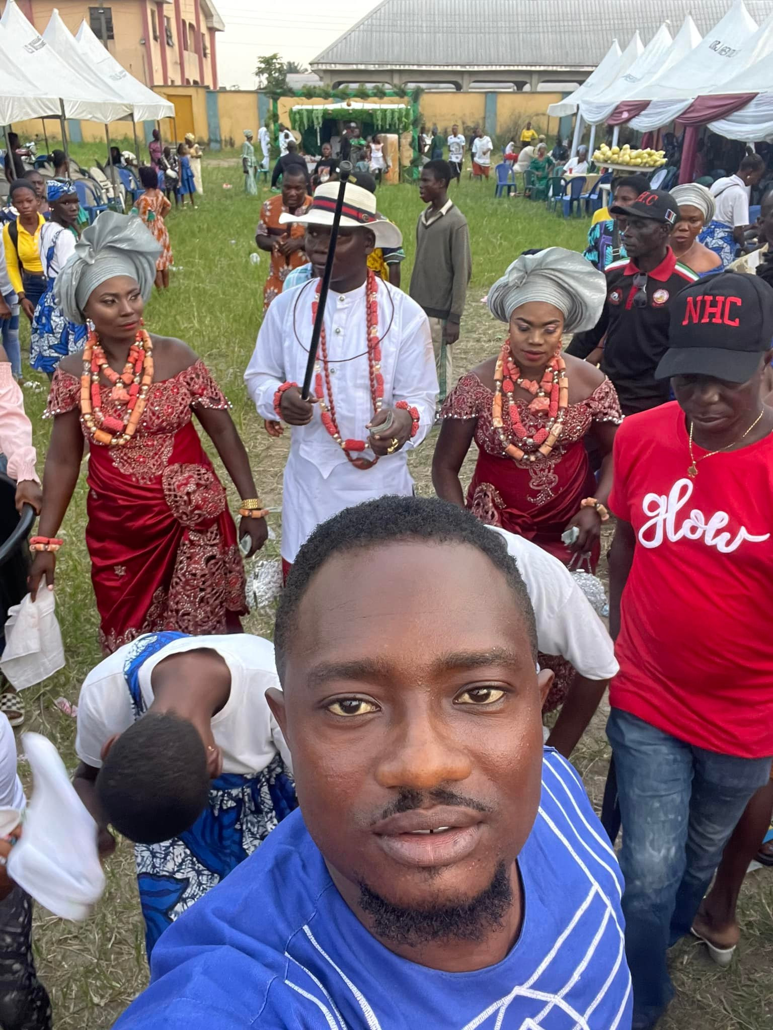 Photos/video from wedding ceremony of Delta man and his two pregnant brides 