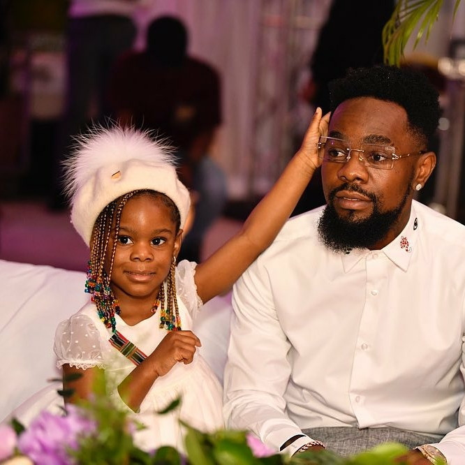 Adorable photos of singer, Patoranking and his daughter, Wilmer