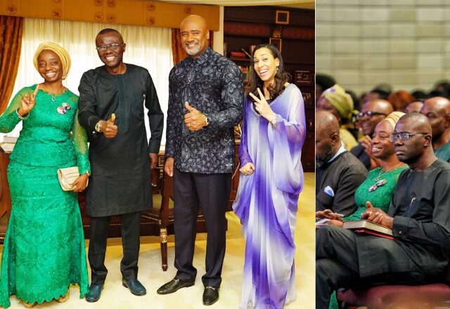 APC Lagos Guber Candidate, Babajide Sanwoolu Attends House on the Rock Church as Campaign Strategy [Photos]