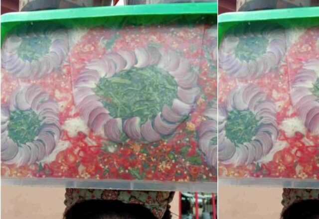 Abacha Seller [African Salad] in Owerri Goes Viral For Her Creativity