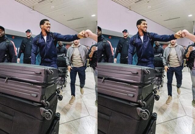 British-Nigerian Boxer, Anthony Joshua Lands In Saudi Arabia Ahead Of His Rematch With Andy Ruiz Jr [Photo]