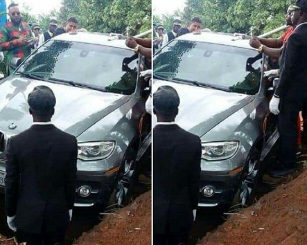 Days Later, Nigerian Man Reveals Why He Buried His Father In A N32M BMW Jeep