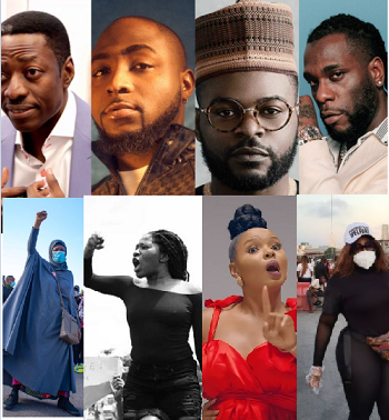 #EndSARS: Court strikes out suit against Sam Adeyemi, Davido, Falz, BurnaBoy, Aisha Yesufu and others