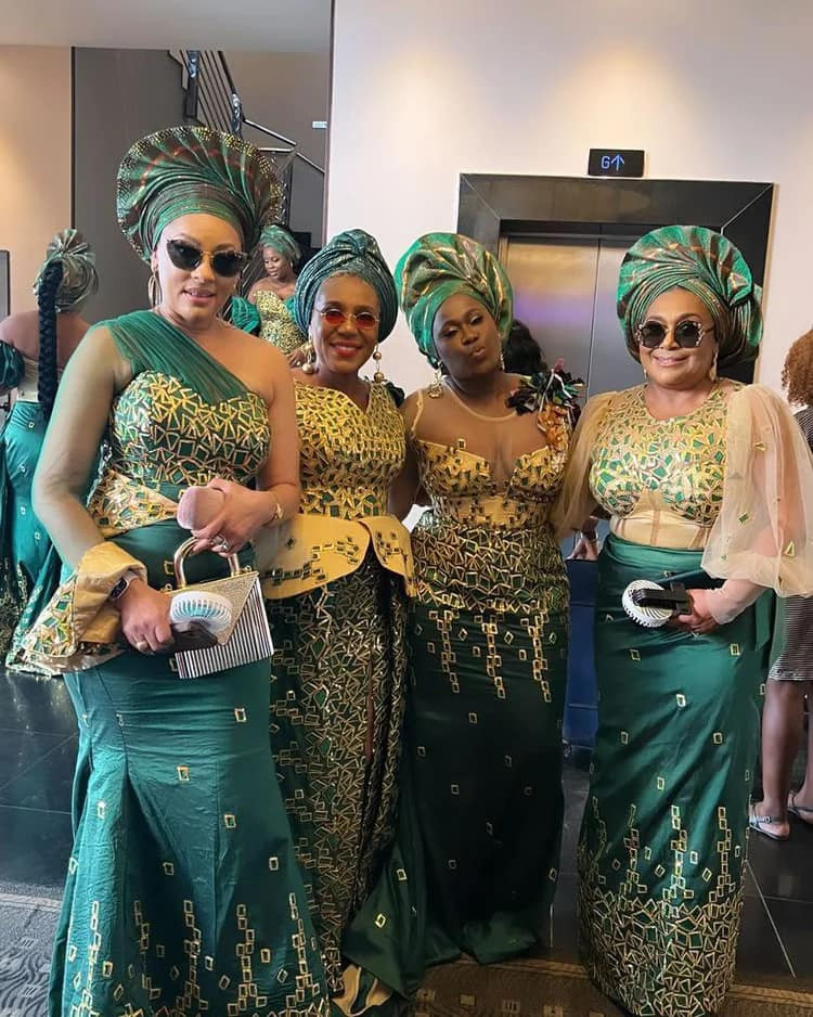Ini Edo, Joke Silva, Uche Jombo, Chidi Mokeme, Julius Agwu, Hilda Dokubo, and others at Rita Dominic and Fidelis Anosike's traditional wedding