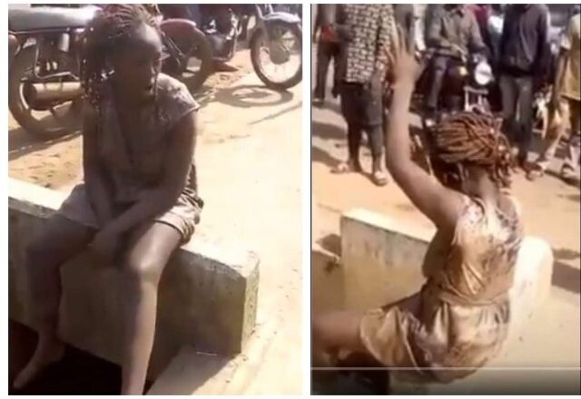 Lady Used By Yahoo Boys Runs Mad In Ijebu Ode [Photos]