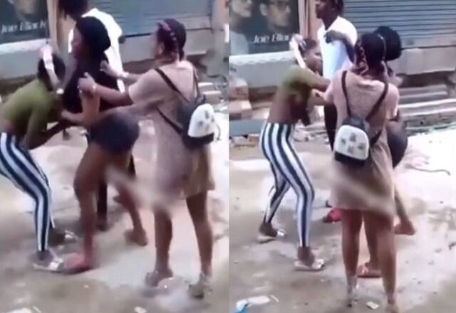More Photos of Two Nigerian Ladies Spotted Fighting Dirty In India [Photos]