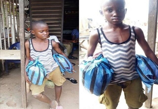 More Photos of a Little Boy Left Stranded after His Master Threw Him Out Of the House
