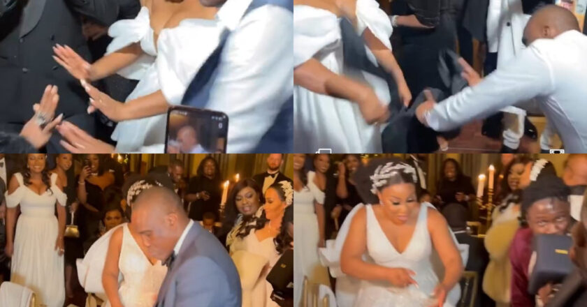 Beautiful moments captured at the white wedding of actress Rita Dominic and Fidelis Anosike.