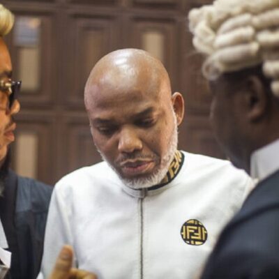 Uproar in court as Kanu refuses to submit to trial, calls Nigerian Govt lawyer ‘terrorist’