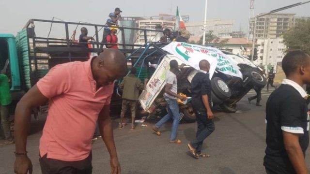 PDP Abuja Protest Ends Abruptly As Members Escape Death