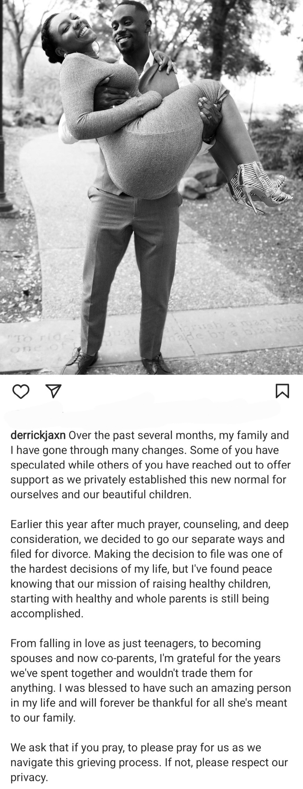 Relationship guru, Derrick Jaxn announces divorce from wife Da'Naia