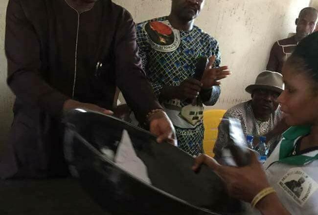 South Eastern Senator, Empowers Constituents with Frying Pan, Nigerians React [Photos]
