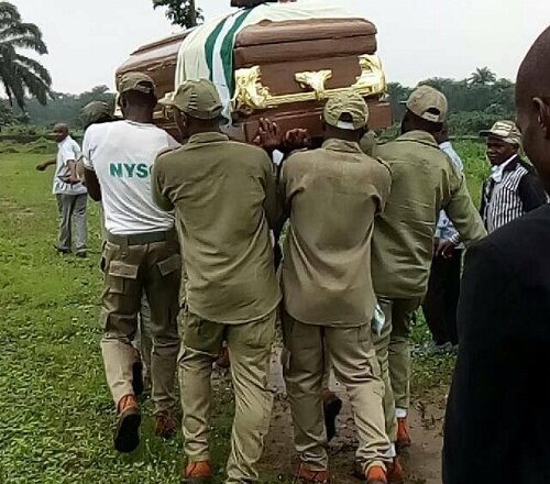 Tears Flows Like A River As NYSC Member Who Drowned In Rivers State Was Buried [Photos]