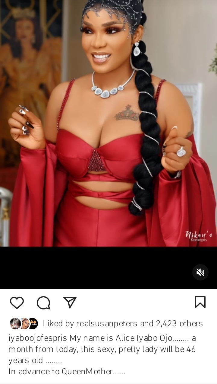 Iyabo Ojo counts down to 46th birthday