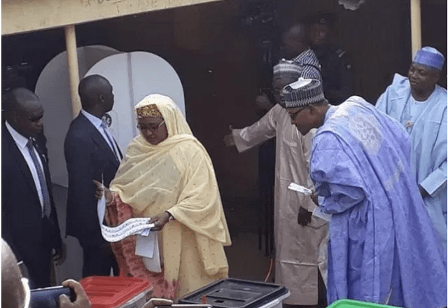 Video of Buhari Checking Who His Wife Aisha Voted For After She Failed To Campaign for Him