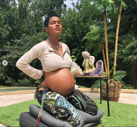 Pregnant Teyana Taylor flaunts her growing baby bump in new photos