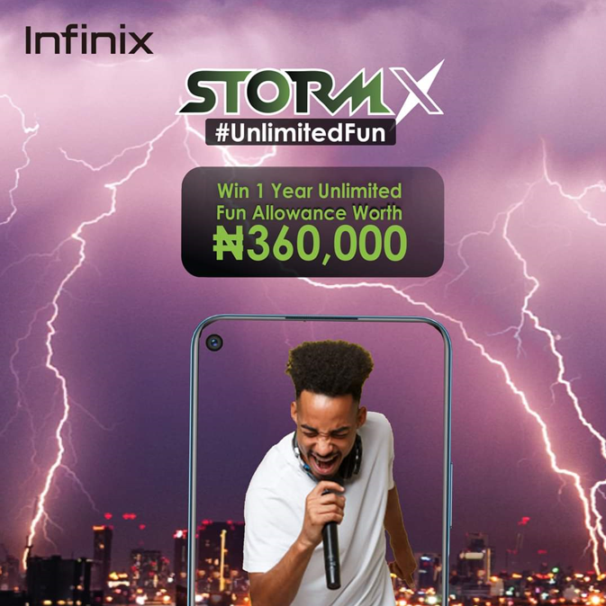 Win #360,000 in entertainment allowance for a whole year ? Join the Infinix Storm X campaign or buy the latest Infinix device