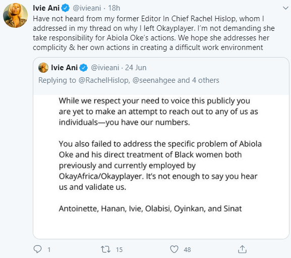 Abiola Oke, CEO of OkayPlayer resigns after multiple women took to Twitter to accuse him of unethical conduct