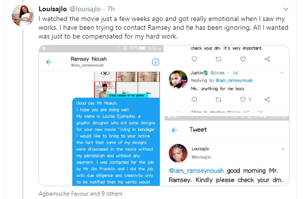 Graphic designer accuses Ramsey Noah of using her designs for his movie without pay