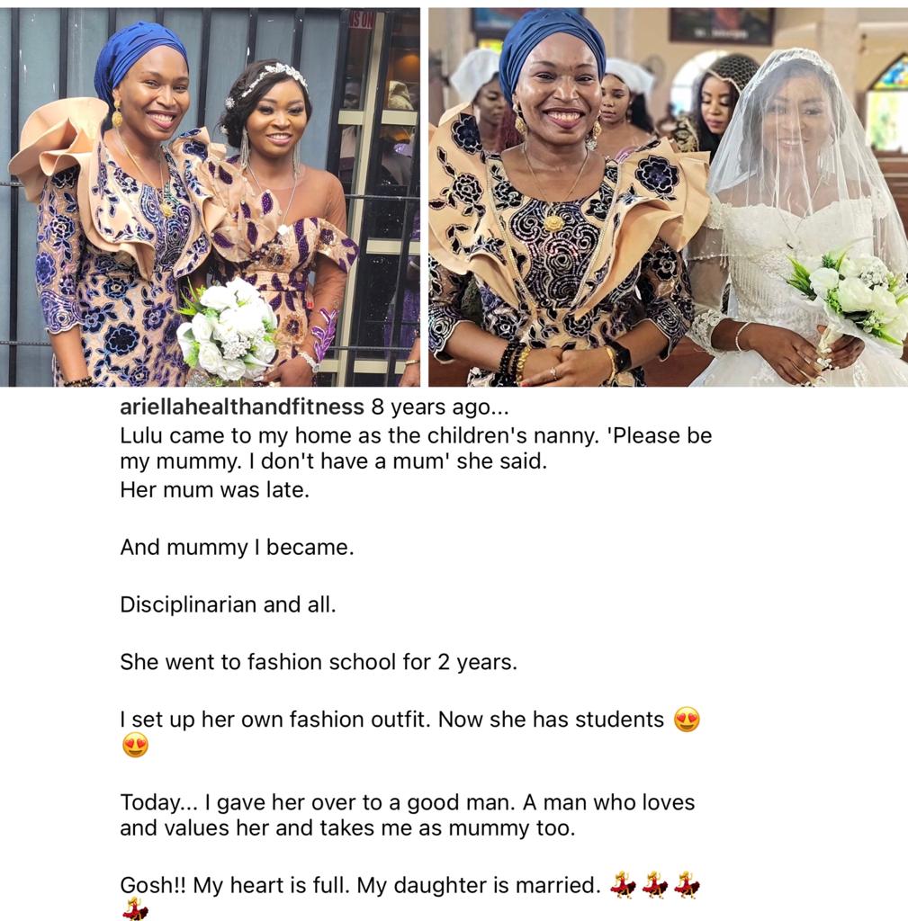 Nigerian Lady Celebrates the Marriage of Her Adopted Daughter, Who Once  Served as a Nanny in Her Home - NewsNow Nigeria
