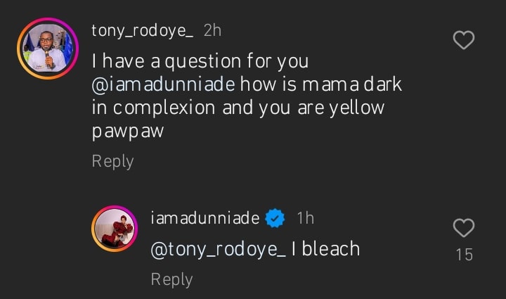 Between Adunni Ade and a fan over her skin tone