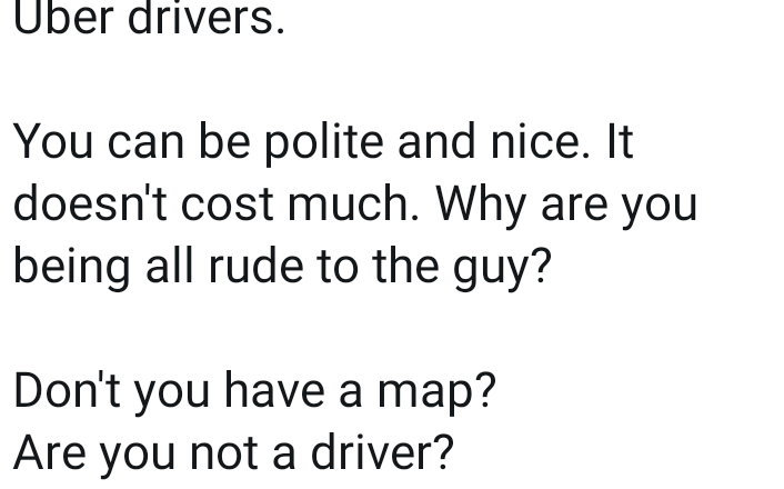 Man creates controversy with tweet about women’s behavior towards Uber drivers