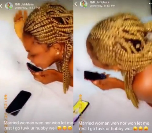 Video of a Side Chic Insulting a Nigerian Married Woman Goes Viral: Vows to Continue Affair with Her Husband