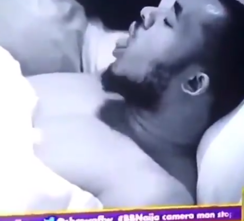 "Konji haff wound these guys" Nigerians react as BBNaija's Eric is seen moving his lips and tongue while sleeping (video)