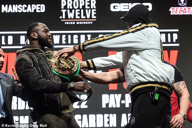 Deontay Wilder Attacks Tyson Fury’s Past Life, Both Fighters Insult and Shove Each Other (Videos)