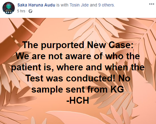 Kogi State Commissioner for Health questions NCDC?s claim of a third COVID-19 case in the state