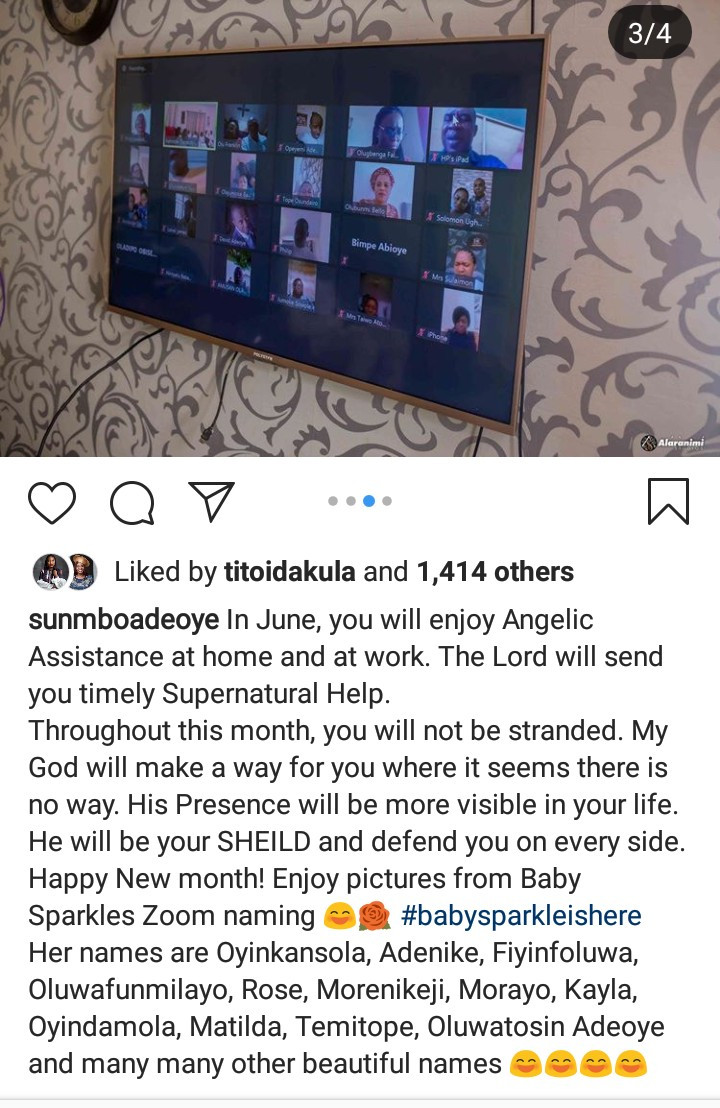 Sunmbo Adeoye shares photos from her daughter