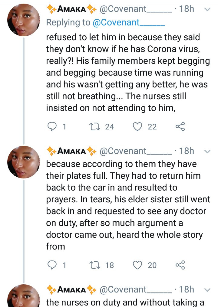 Clinical dietician narrates how her family friend slumped while playing football and eventually died due to the alleged negligence of health professionals