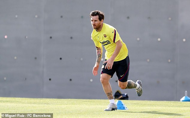 Lionel Messi and his Barcelona team-mates return to training for the first time since Coronavirus lockdown (Photos)
