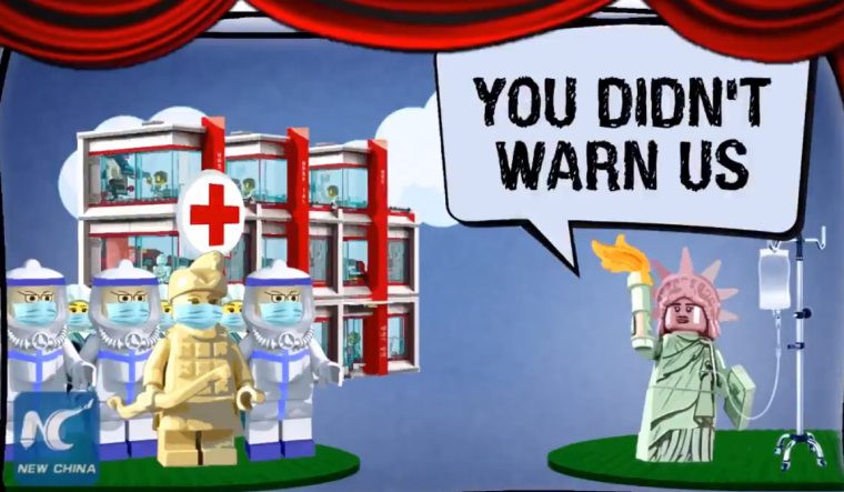 See the new animation created and published by China mocking the US response to coronavirus pandemic video