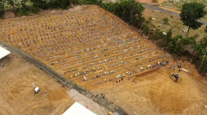 Harrowing footage shows mass graves being dug in Brazil as deaths surge due to Coronavirus (photos/videos)