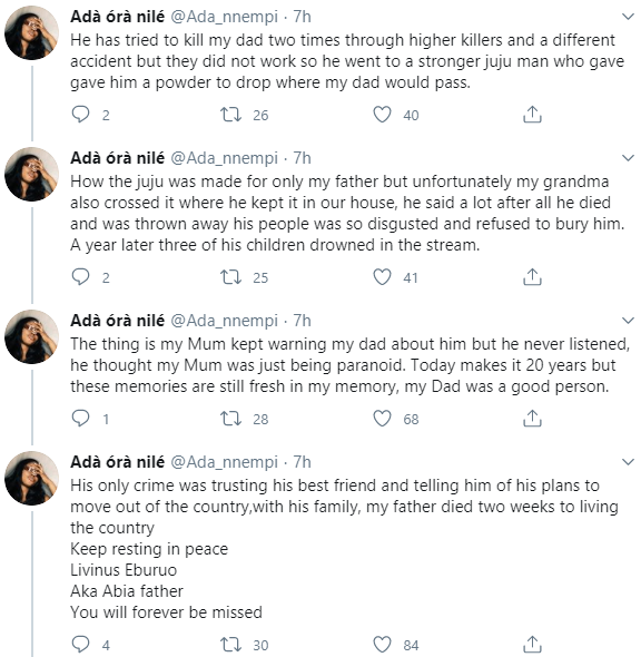 Woman narrates how her dad was 